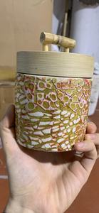Elegant Mother of Pearl <b>Bamboo</b> Jar for Home Organization Candle <b>Container</b> and Decorative Packaging Crafted in Vietnam - Product Image 3