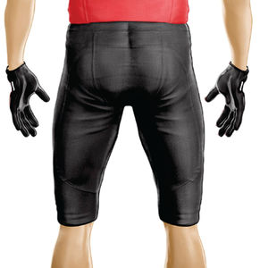 Uniforme de football pour hommes mélange noir et rouge maillot de football américain pantalon ensemble personnalisé sublimé sergé durable - Product Image 4