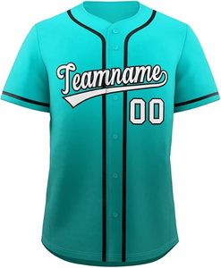 Maillot de baseball dégradé personnalisé chemises boutonnées Hip Hop avec nom et numéro personnalisés cousus pour hommes femmes jeunes - Product Image 4
