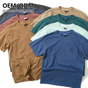 Nueva Camiseta de cuello redondo de algodón 100% grueso Unisex con logotipo personalizado de talla europea de alta calidad para hombres - Product Image 2