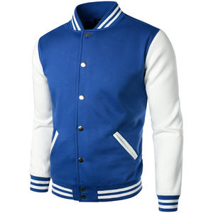 Vente en gros 2024 Logo personnalisé veste de baseball pour hommes manteau universitaire décontracté unisexe en polyester fabriqué sur commande manteau Letterman blanc - Product Image 2