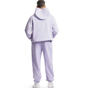 Streetwear survêtement personnalisé grande taille pleine fermeture éclair éponge française 100% coton bouffée impression 450GSM sweat à capuche pour hommes - Product Image 4