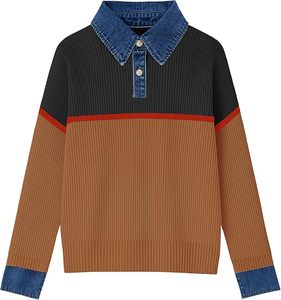 2025 garçons sweat à manches longues avec col rond et pantalon à taille élastique lavage enzymatique Style Y2K avec style tissu denim - Product Image 6