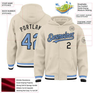 Hooded <b>Varsity</b> <b>Jacket</b> <b>Men</b> High School Letterman <b>Bomber</b> Style Hoodie Baseball <b>Jackets</b> for <b>Men</b> - Product Image 4