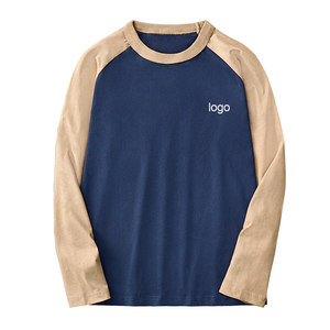 Raglan Long Sleeve Custom Blank T Shirts Men Custom <b>logo</b> Men Custom Raglan t Shirts Long Sleeve Solid Color Dyed Men's T shirts - Product Image 5