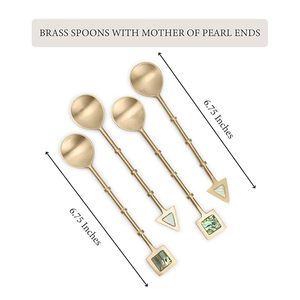 Fabriqué en Inde Vente chaude Cuillères à mesurer en laiton Nouveau design Plaqué or Personnalisé pour la maison et le café de HF CRAFTS - Product Image 5