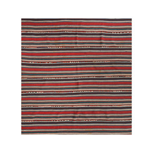 Nayaab 3D Striped <b>Wool</b> Rugs <b>Red</b> & Orange Flat Weaves for Home for Living Room Hallway Bedroom-Paem-812 10mm Rectangle Carpet - Product Image 1
