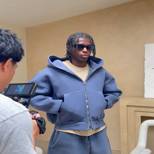 Custom 400gsm <b>Baggy</b> <b>Jogger</b> And Hoodie Track Suit Oversized Unisex Sweatpants Set Fleece Cotton Tracksuit - Product Image 5