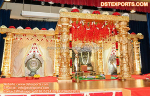 Más bonito al aire libre moderno boda Mandap configuración blanco al aire libre jardín tema boda Mandap decoración asequible duradero Mandap configuración Reino Unido - Product Image 5