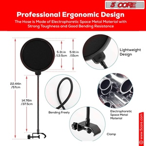 5Core Recording <b>Microphone</b> Podcast Bundle Professional <b>Condenser</b> Cardioid Mic Kit w Boom Arm - Product Image 5