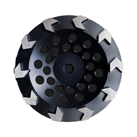 Disque à tronçonner le béton de 7 pouces à 10 segments, modèle 30 # -150 #   Plaque de meulage diamantée pour ponceuse à sol mono-disque