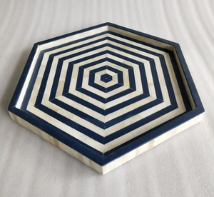 ถาดฝังกระดูกทำด้วยมือถาดเสิร์ฟแบบฝังเรซินสำหรับงานแต่งงานโรงแรมร้านอาหารใช้ภายในบ้านจากอินเดีย - Product Image 3