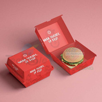 Emballage alimentaire jetable écologique en gros, papier alimentaire de qualité alimentaire bon marché, sushi, frites, poulet frit, ailes de poulet, boîte à lunch pour hamburger
