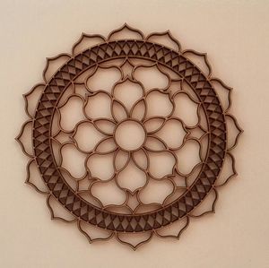 Handcrafted <b>MDF</b> Mandala Wall <b>Panel</b> For Indian Home <b>Decor</b> With Traditional Sacred Pattern - Product Image 6
