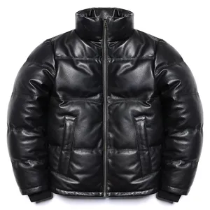 Veste en cuir à bulles pour hommes Veste en cuir classique pour hommes OEM de haute qualité, durable et design élégant pour un usage quotidien - Product Image 1