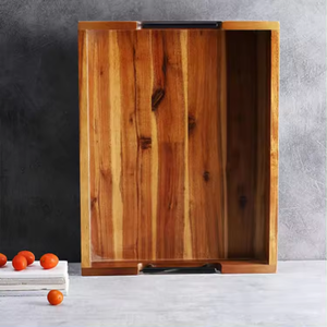 Plateau de service en bois de qualité supérieure pour servir des collations, des boissons et le petit-déjeuner avec style - Product Image 5