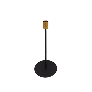 Decoración de iluminación Royal Look Color negro Metal Taper Forma redonda Portavelas de hierro para boda y Navidad - Product Image 4