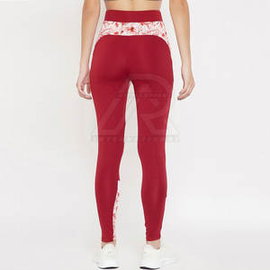 Venta directa de fábrica, mallas transpirables de secado rápido 100% de algodón para mujer, ropa de gimnasio de cintura media, estilo informal, estampado por sublimación - Product Image 4