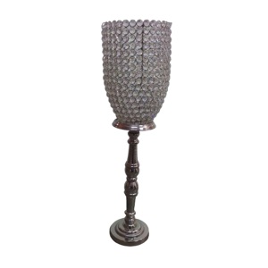 Finition plaquée argent lampe décorative abat-jour en verre doré lampe bougeoir décorative pour décor de table - Product Image 6