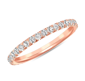 Bague de mariage en diamant cultivé en laboratoire en or 10 carats Bijoux en diamant de laboratoire Bague de fiançailles en diamant coupe ronde Cadeau pour bande de mariage d'amour - Product Image 3