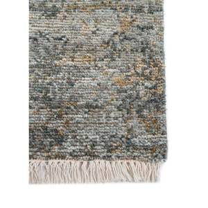 Alfombra de Lana Azul Entropía Anudada a Mano con Patrón Abstracto de Rompecabezas para Dormitorio o Pasillo, Modelo Rectangular de Felpa Reb-1489 - Product Image 4