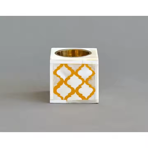 New Arrival Customized Cow Bone Inlay Eco-Friendly Handmade <b>Tea</b> <b>Light</b> Holder High Quality Home Decoration Christmas Bakhoor - Product Image 4