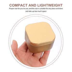 Beaux pots de bougie en métal enduit de poudre avec couvercle Base stable produit de décoration d'intérieur parfait salon café vaisselle utiliser des pots - Product Image 2