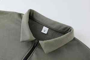 Sweatshirts zippés épais Logo personnalisé Veste polaire bouffante surdimensionnée Sweat à capuche en coton et polyester de meilleure qualité pour hommes - Product Image 2