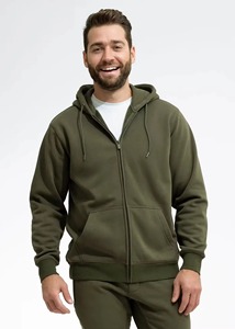 Unisex 100% Cotton Full Zipper <b>Fleece</b> <b>Jackets</b> Custom Made Bulk Manufacturers' Plain Dyed Hoodies for Winter - Product Image 5
