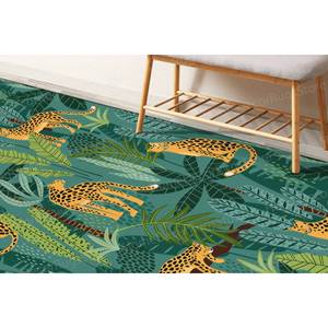 Alfombra Estampada - Alfombra Boho con Diseño de Tigre, Alfombra Bohemia con Estampado Animal para Entrada, Antideslizante, Decoración de Oficina, Boda, Safari, Alfombra de Terciopelo de Lujo - Product Image 3