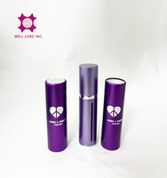 Atomizador de Perfume Portátil Mini de Aluminio Welllord, Botella de Spray Recargable de 10 ml, Aroma Duradero Opcional para Mujer