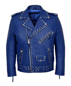 2025 nueva chaqueta de motorista de cuero con tachuelas para mujer, diseño de patrón sólido de alta calidad disponible en todos los colores - Product Image 3