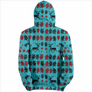 เสื้อมีฮู้ดพิมพ์ลายโลโก้คริสต์มาสแบบสวมหัวมีกระเป๋าแฟชั่นแบบหนาสำหรับฤดูหนาวโลโก้คริสต์มาสแบบกำหนดเองมีฮู้ดแบบ3D - Product Image 5