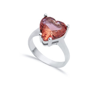 12x12mm Coeur Coupe Sultanite Pierre Cluster Anneau En Gros Turc À La Main 925 Bijoux En Argent Sterling - Product Image 1