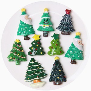 Parche de resina con parte trasera plana para manualidades navideñas, funda para teléfono, caja de papelería, accesorios de joyería - Product Image 1