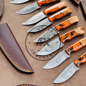 Couteau de chasse à lame fixe en damas à pointe tombante, 1 pièce, pour extérieur, fabrication OEM prise en charge, AR KNives INDUSTRY 2026, 56HRC, garantie de 3 ans - Product Image 3