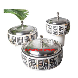 Sticker meena Design Hotpot Premium Quality Handmade Casserole Classic Stylish Fancy metal <b>Food</b> <b>Warmer</b> - Product Image 5