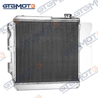 GTGMOTO Radiateur en aluminium à 3 rangées pour Jeep Wrangler TJ YJ 2.4L 2.5L 4.2L L6 Gas 1987-2006