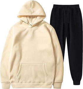 Unisex Midweight 500gsm Polyester/Cotton Breathable Windproof Eco-Friendly Boxy Hoodie Pants Customizable Logo Winter Plus Size - Product Image 2