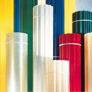 Fibra de vidrio de poliéster reforzado translúcido de color corrugado rollos FRP - Product Image 1