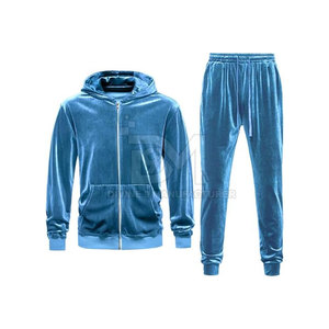 Chándal de Terciopelo con Logotipo Personalizado para Hombre, Talla Grande, para Uso en Exteriores, Diseño Transpirable para Invierno, Material Duradero y Personalizable - Product Image 1