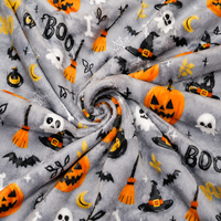 Couverture personnalisée en polyester 100 % pour Halloween, douce en flanelle, idéale pour les cadeaux d'entreprise et la décoration des fêtes