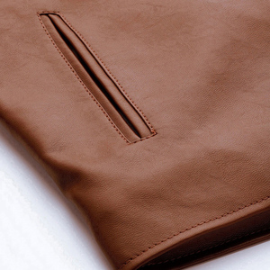 Nouveauté Veste en cuir PU de haute qualité pour hommes Veste en cuir à capuche personnalisée de couleur marron et noire pour hommes - Product Image 5