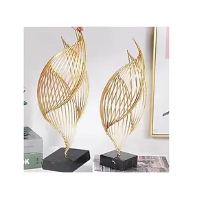 Fancy & Fantabulous Design Golden & Black Color Decoration Best Quality Modern Wholesale Fancy New Design Sculpture For Sale