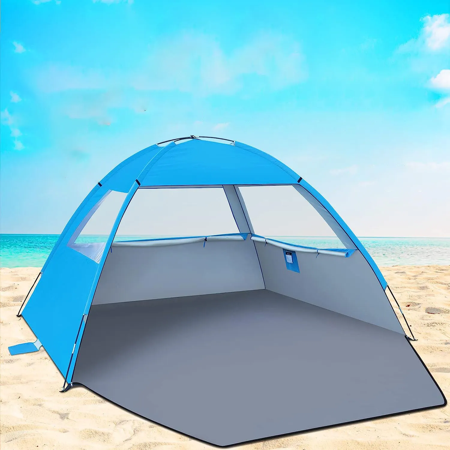 Fabrikant Op Maat Gemaakte Automatische Ez Easy Instant Zonnescherm Schuilplaats Tent Luifel Buiten Koepel Camping Pop-Up Strandtent