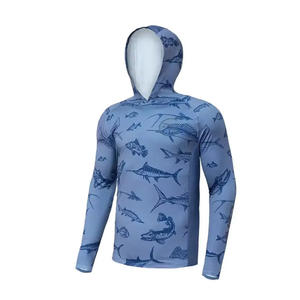 Chemise à capuche de pêche à manches longues, légère, respirante, anti-UV UPF50, imprimée par sublimation, taille plus - Product Image 4