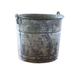 Pots à fleurs décoratifs avec poignée, design en relief, pour la décoration du salon, décoration intérieure et extérieure, vase à fleurs galvanisé - Product Image 5