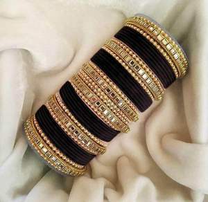 Truyền thống kundan long lanh Matte Bridal Bangles cho trẻ em gái và phụ nữ Red Bead Wedding Jewelry - Product Image 5