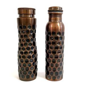 Handmade Copper <b>Water</b> <b>Bottle</b> for Drinking With Mirror Finished for <b>Gym</b> Home and Office Made in India - Product Image 5
