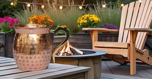 Attrayant chope à bière Moscow Mule de 16oz en cuivre pur avec poignée en laiton en forme de coeur étanche pour les cocktails et les cadeaux - Product Image 2